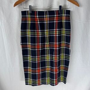 Emanuel Emanuel Ungaro Plaid Pencil Skirt Sz 10